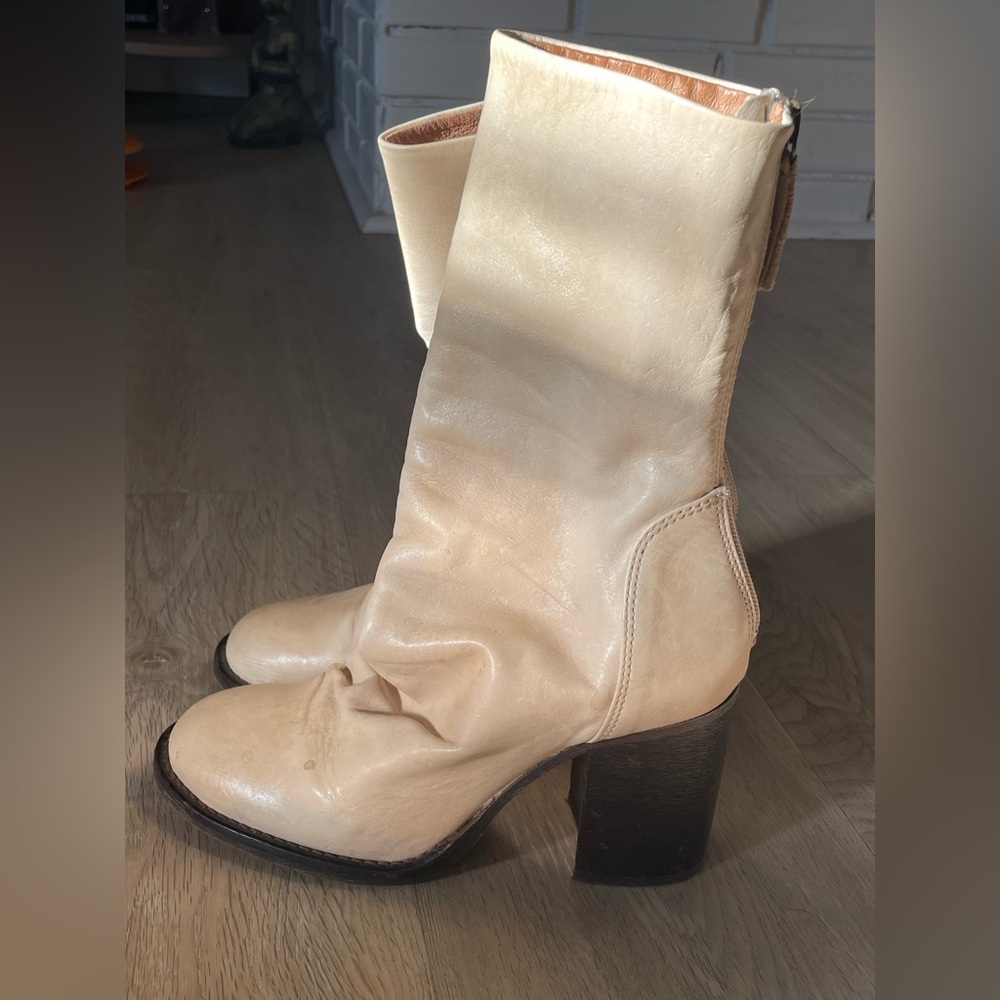 Free People Elle Block Heel- Cream